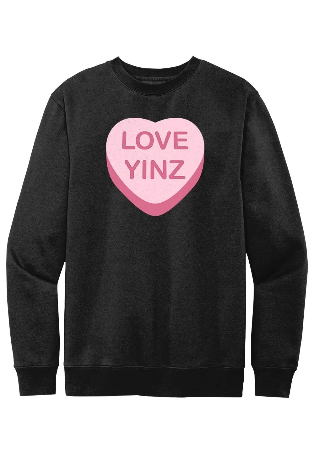Love Yinz - Conversation Heart - Fleece Crewneck Sweatshirt