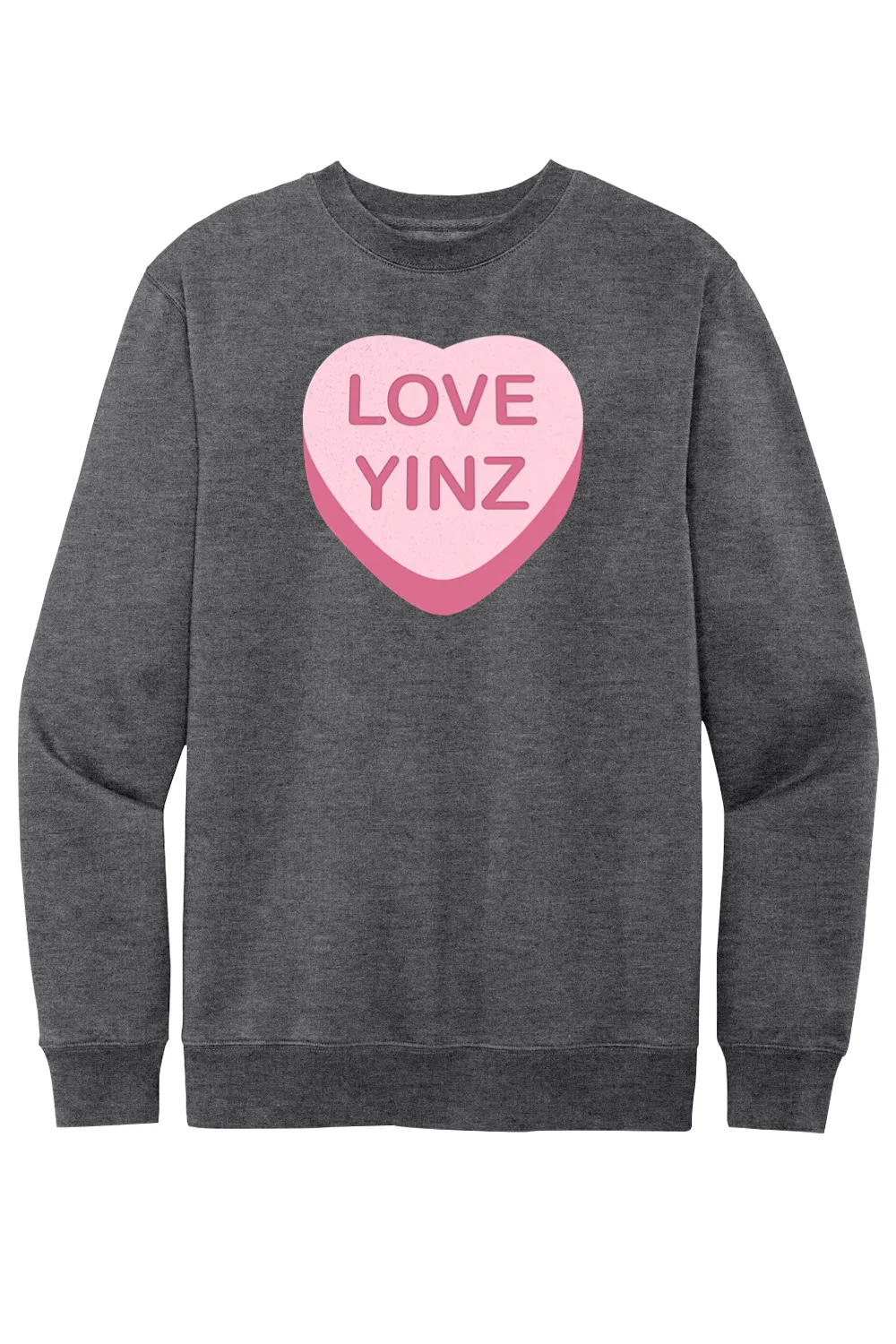 Love Yinz - Conversation Heart - Fleece Crewneck Sweatshirt