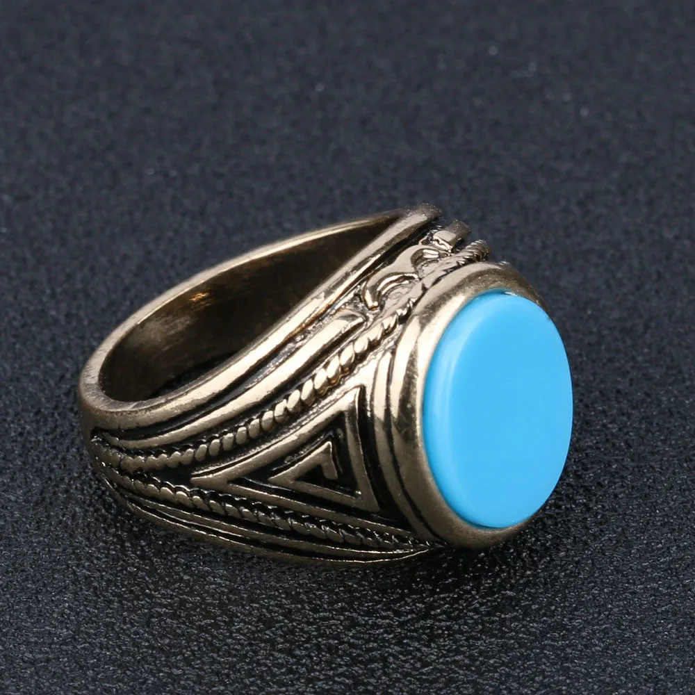 Luxury Vintage Jewelry Black Ring 18k Gold Engagement Mens Rings Christmas Gifts