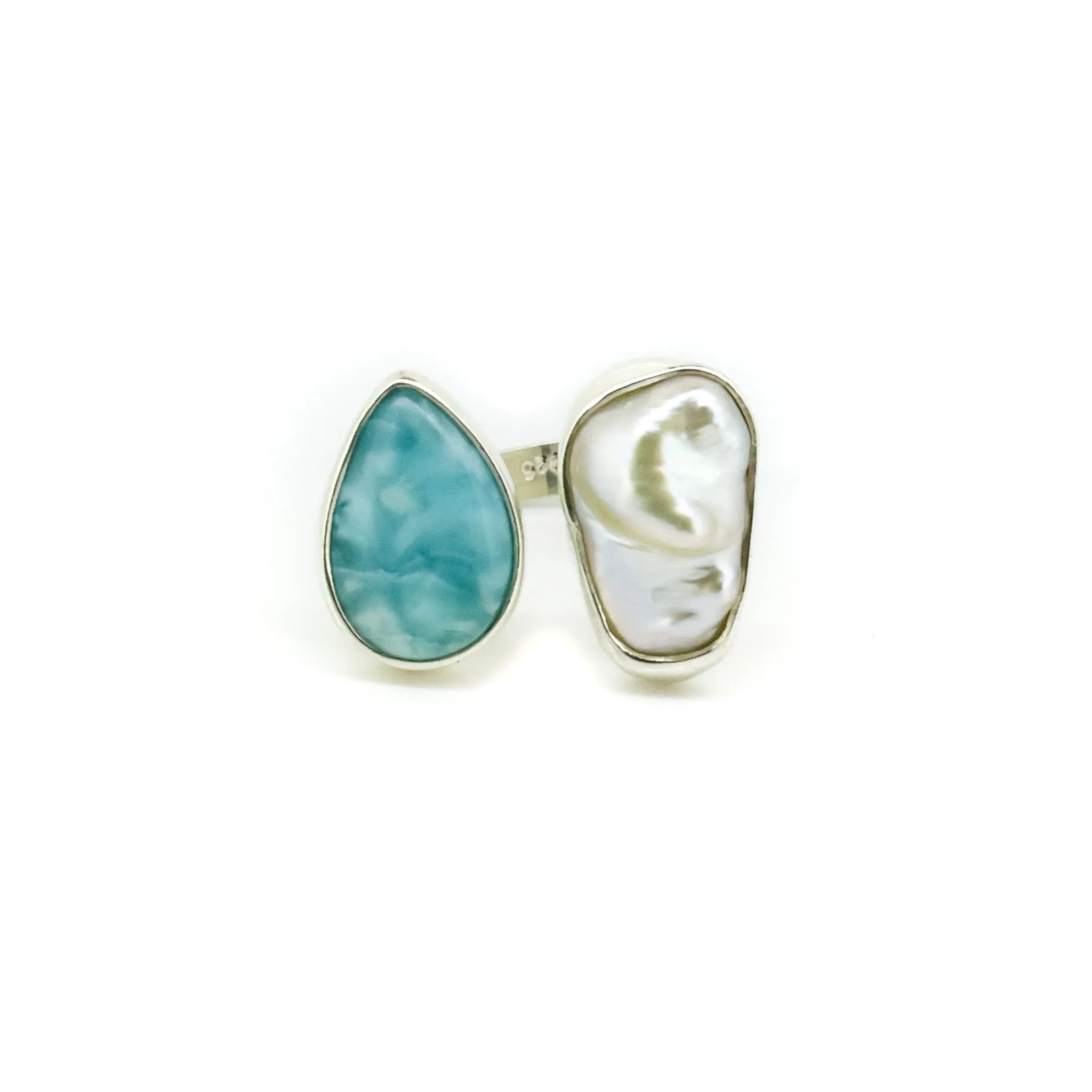 Medium Larimar Baroque Ring
