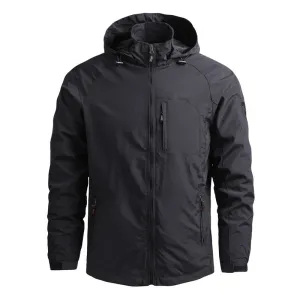 Men Outdoor Waterproof Hooded Hiking Jacket