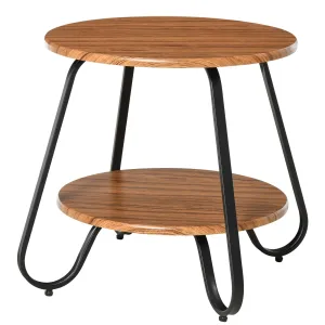 Metal Frame 2-Tier Particle Board Coffee Table