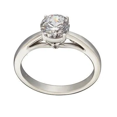 Modern Heart Solitaire Engagement Ring Setting