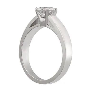 Modern Wide Solitaire Engagement Ring Setting