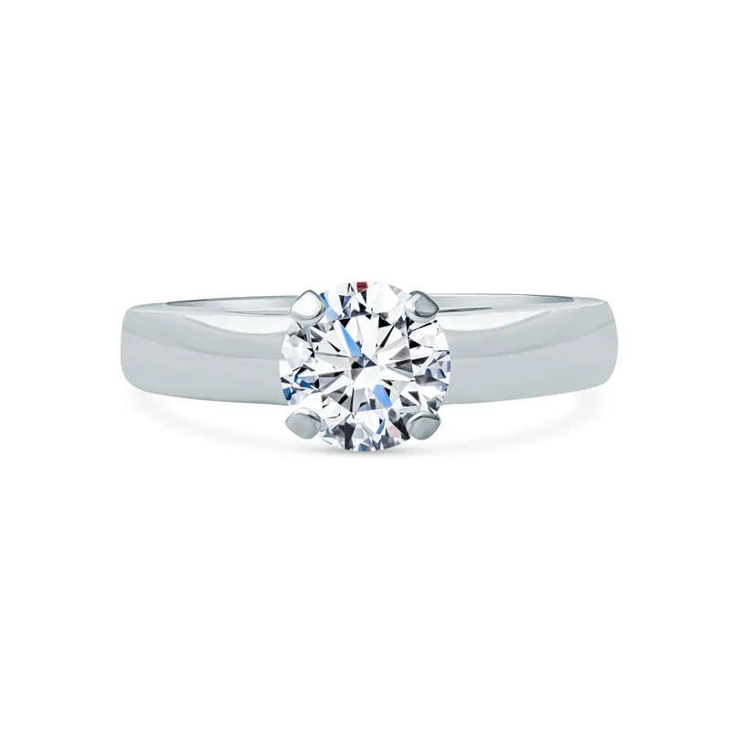 Modern Wide Solitaire Engagement Ring Setting