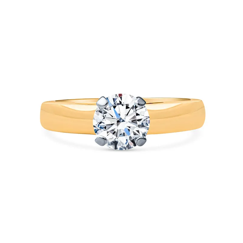 Modern Wide Solitaire Engagement Ring Setting