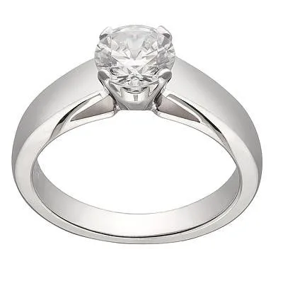 Modern Wide Solitaire Engagement Ring Setting