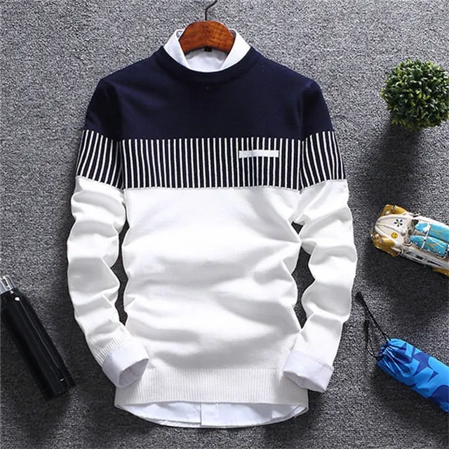 New Autumn Winter Pullover Men's . Wool Slim Knitted Sweater