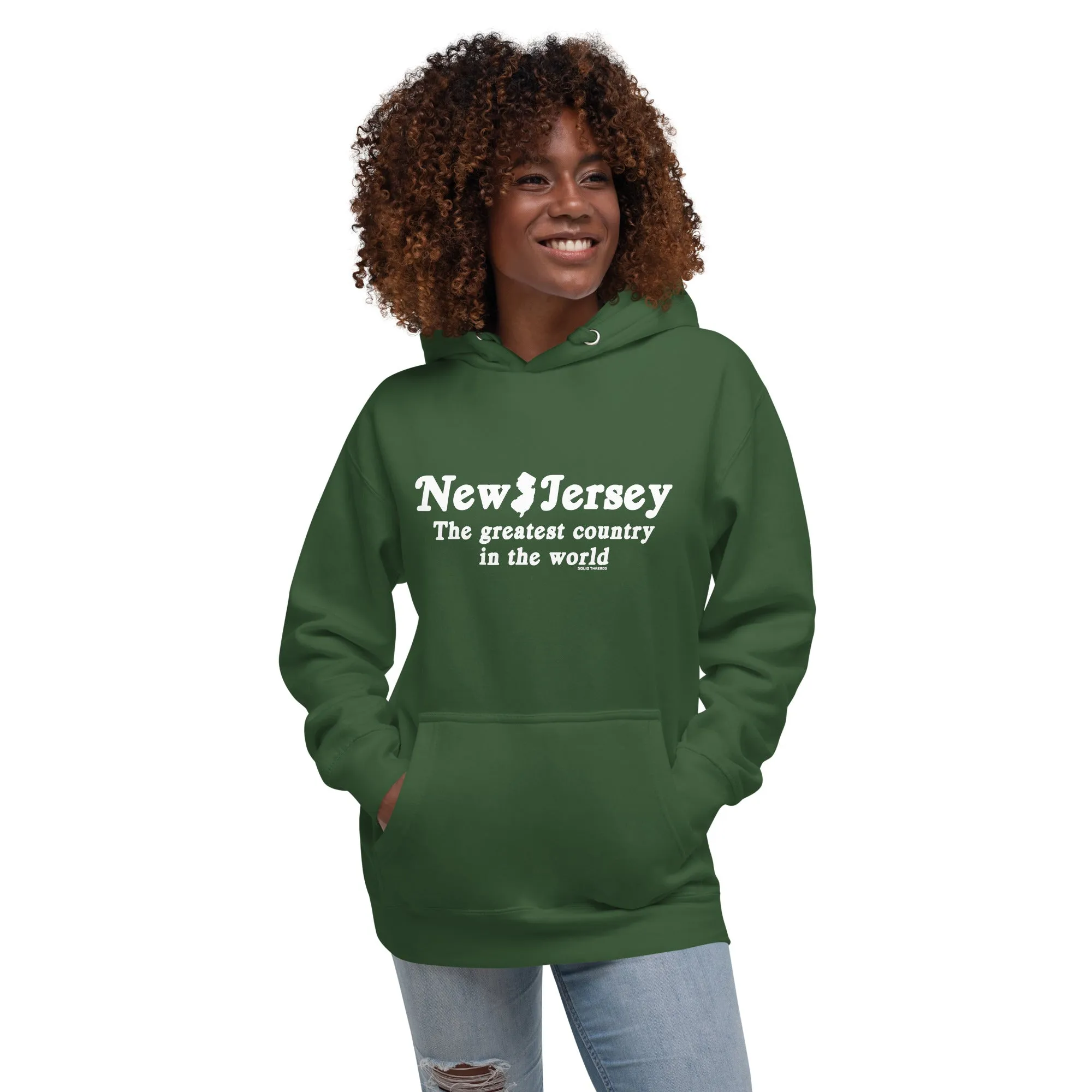 New Jersey The Greatest Country In The World Classic Fleece Pullover Hoodie