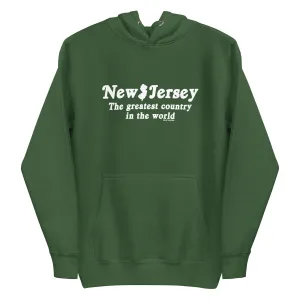 New Jersey The Greatest Country In The World Classic Fleece Pullover Hoodie