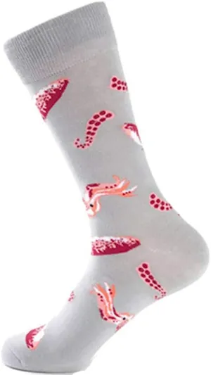 Octopus Tentacles Gray & Blush Dress Socks - Embrace Your Inner Oddity