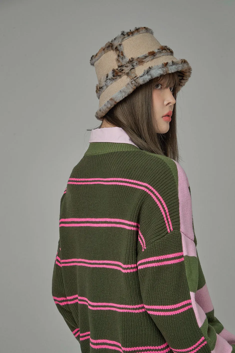On A Speedrun Stripes Knit Sweater