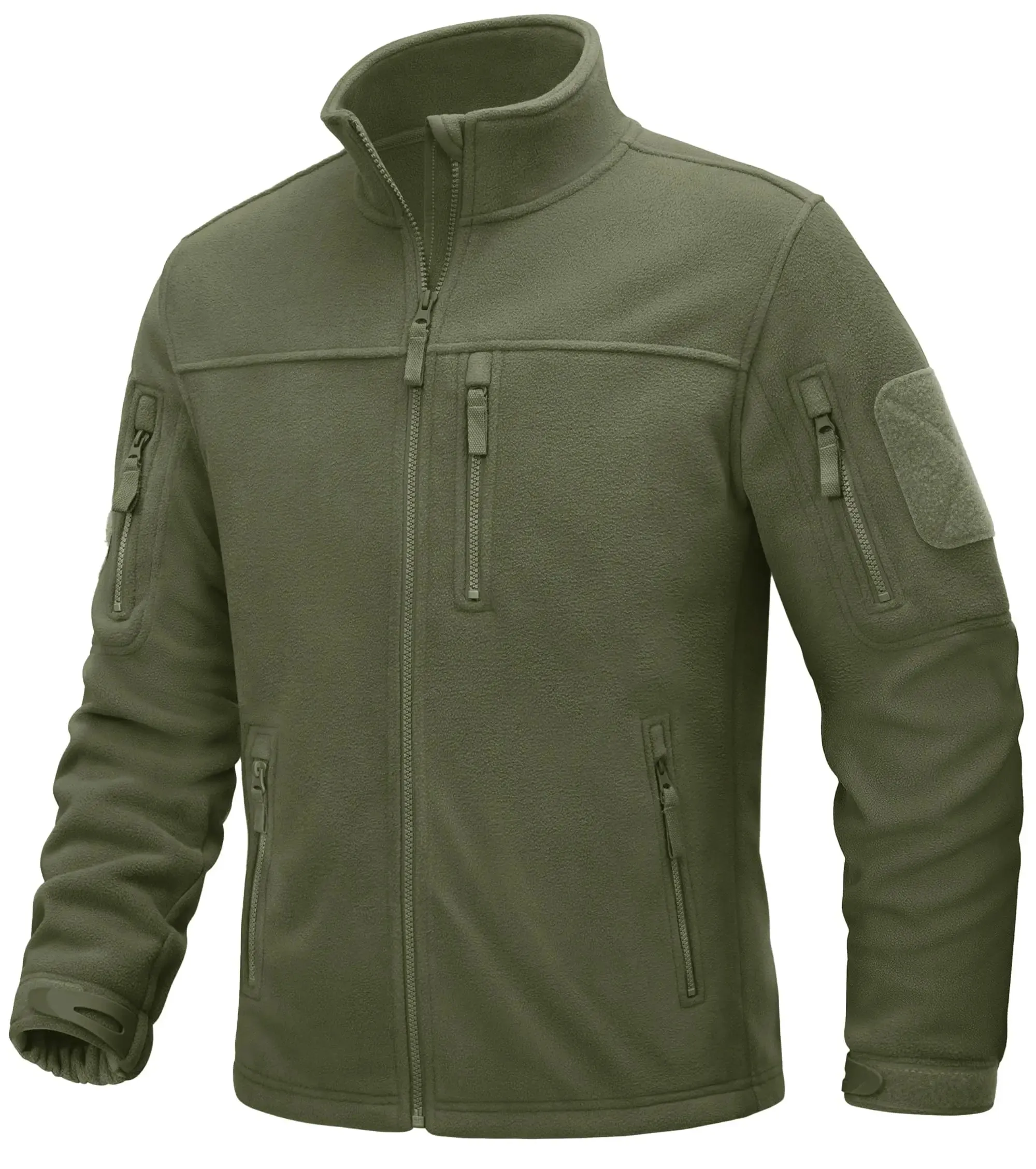 Outdoor Fleece Jacket for Men - Windproof, Thermal, and Anti-Sweat Hiking Coat with Zipper Pockets