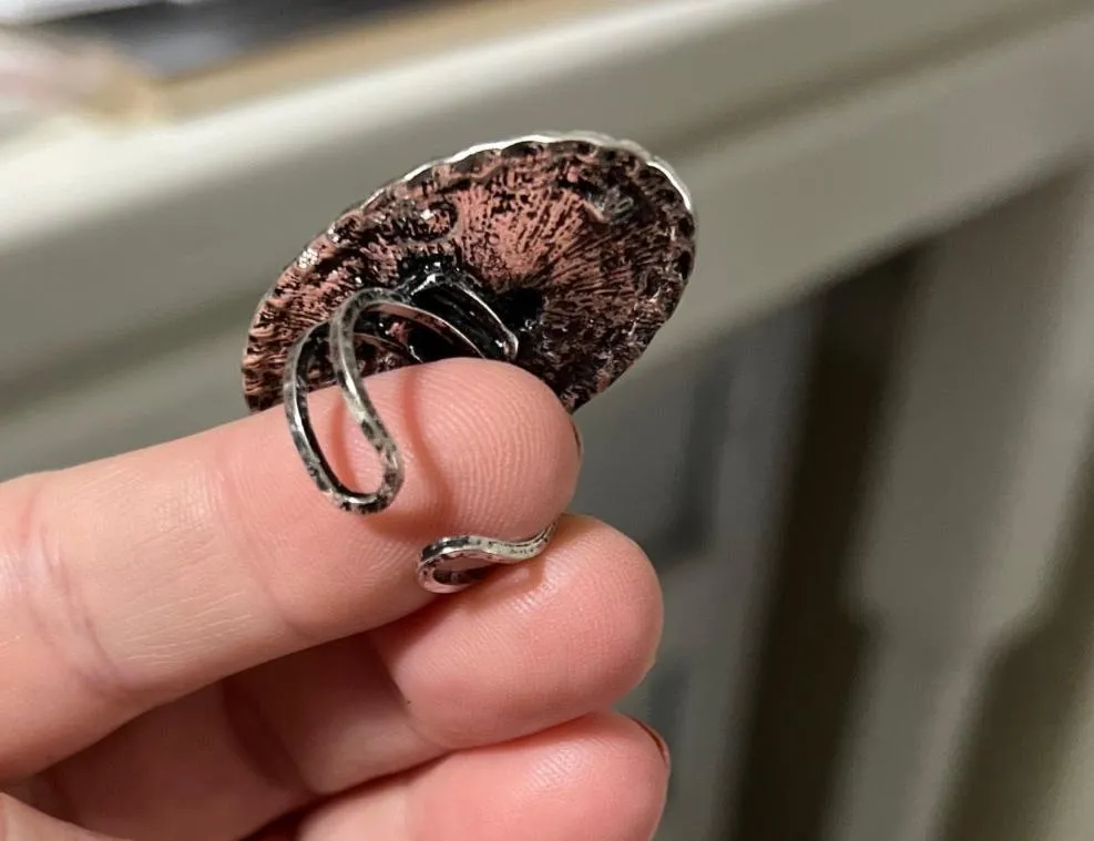 Oval Silver Wild Horse Ring - Cuff Style