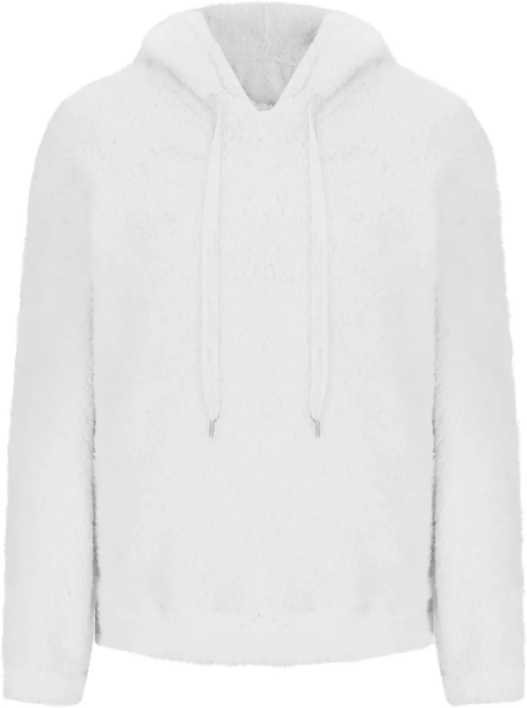 Oversized Fleece Hoodies For Women Comfy Long Sleeve Drawstring Hooded Fuzzy Sweatshirt Winter Solid Color Pullover