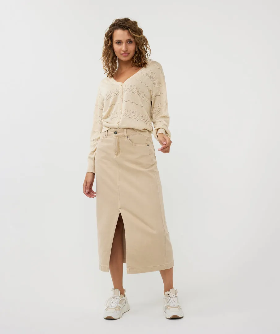 Pointelle Knit Lurex Cardigan