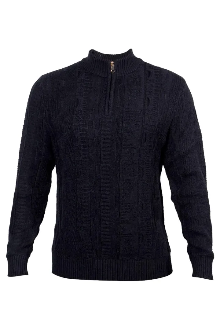 Prestige Black Men's Zip-Up Sweaters Style No: PD-296