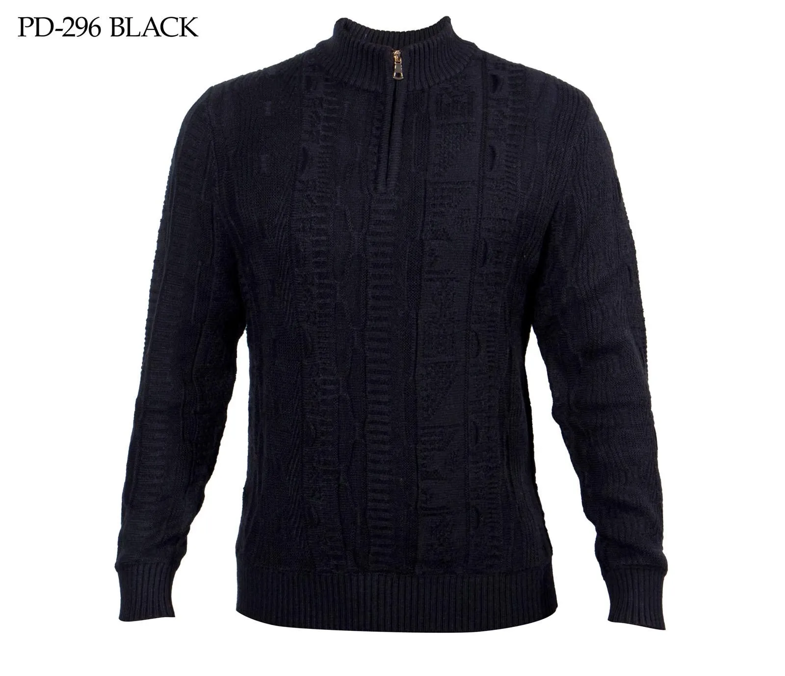 Prestige Black Men's Zip-Up Sweaters Style No: PD-296
