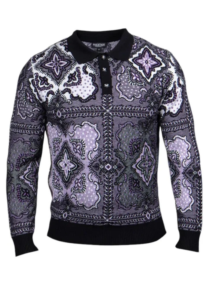 Prestige "Durban" Polo Sweater (Black) 212