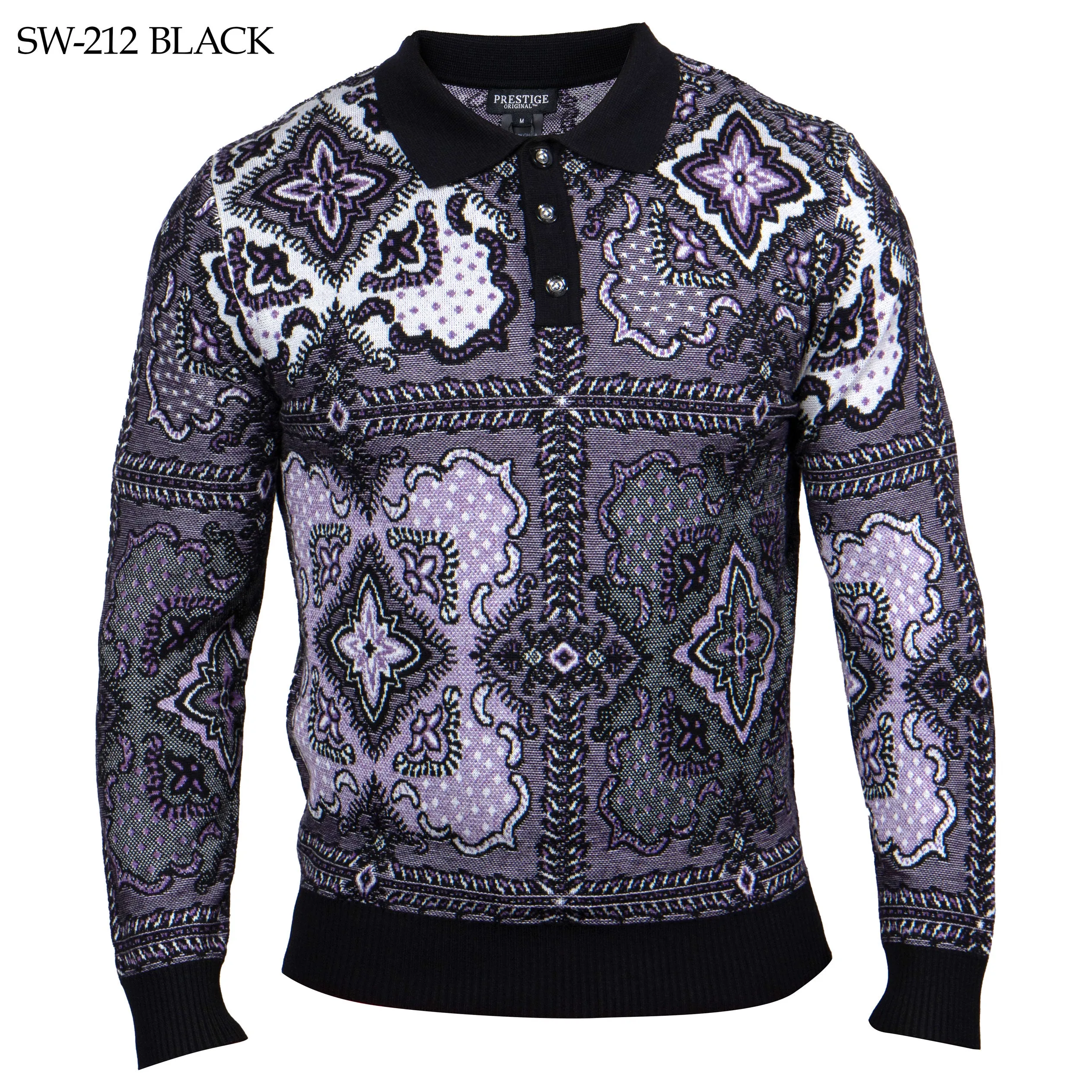 Prestige "Durban" Polo Sweater (Black) 212