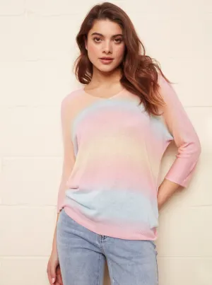 Printed Dolman Sweater [Rainbow-C2219]