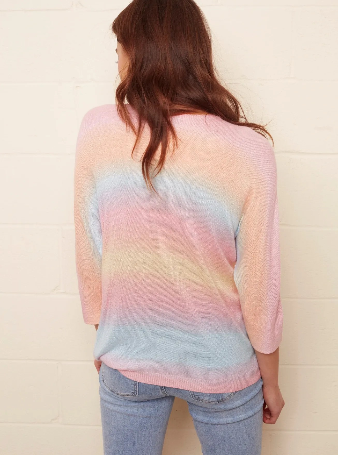 Printed Dolman Sweater [Rainbow-C2219]