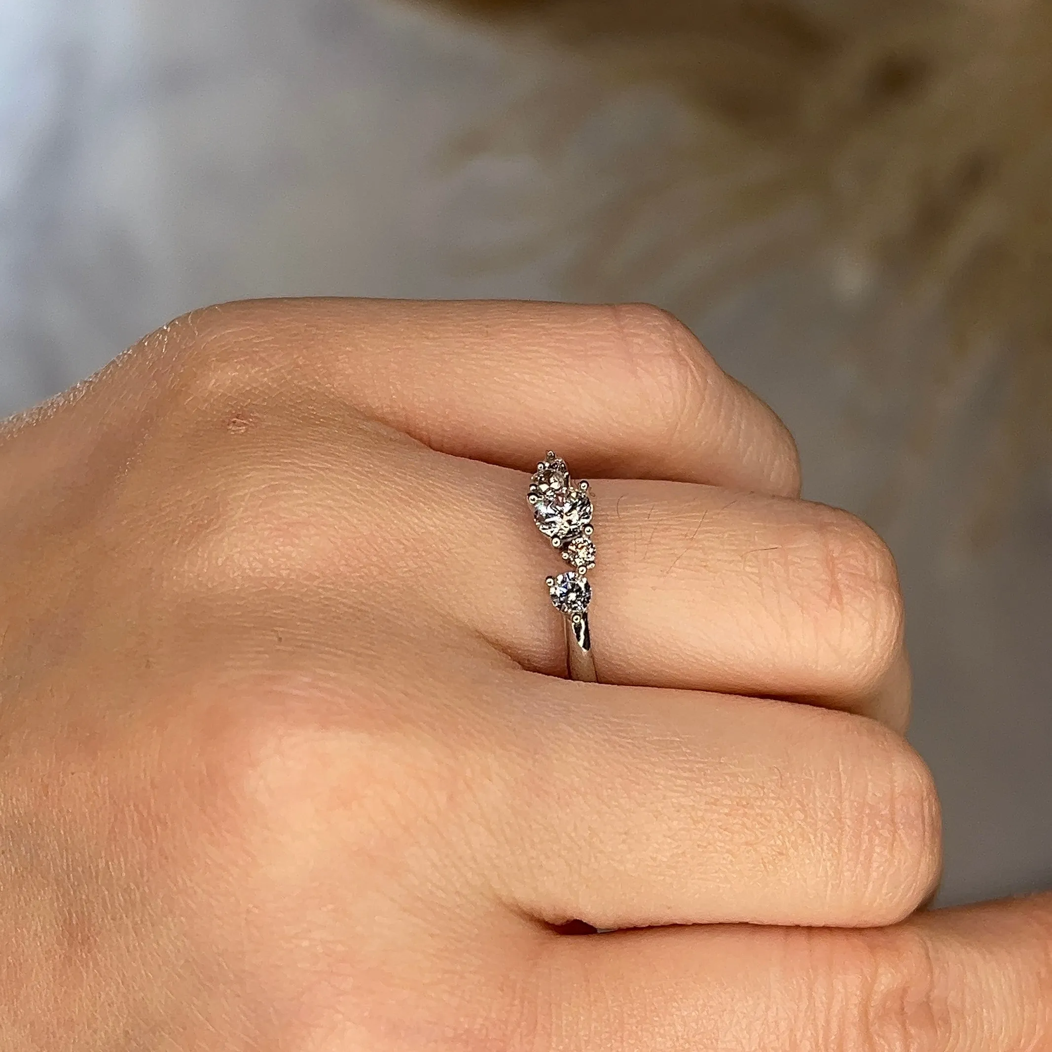 "Zoi" Irregular Round Brilliant 0.50ct Diamonds Eternity Ring ET5