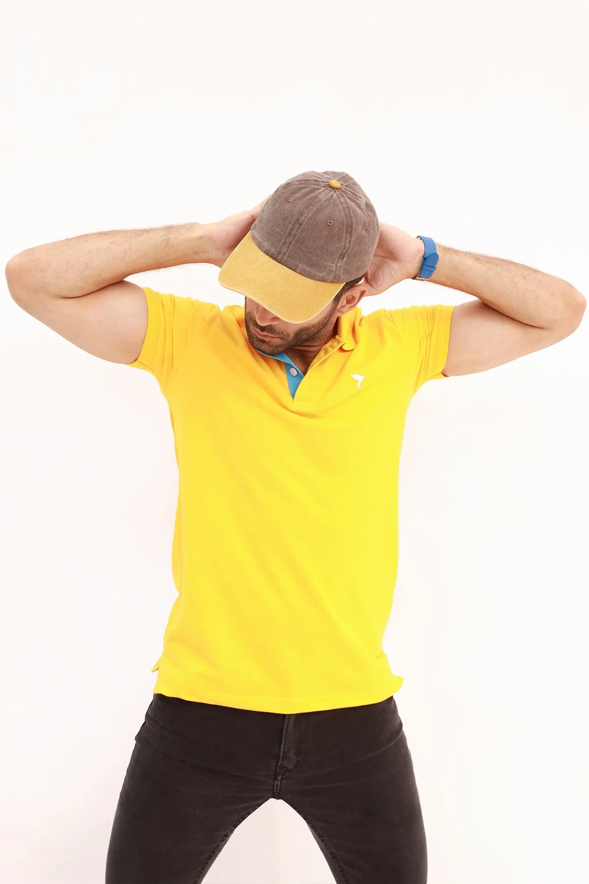 Radiant Yellow Embroidered Polo Shirt - S22 - MP0098R
