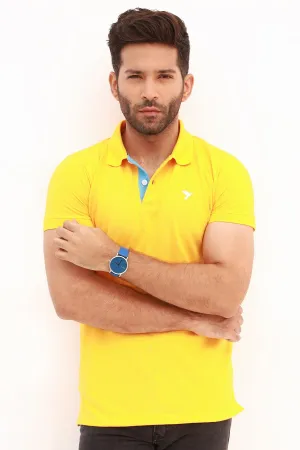 Radiant Yellow Embroidered Polo Shirt - S22 - MP0098R