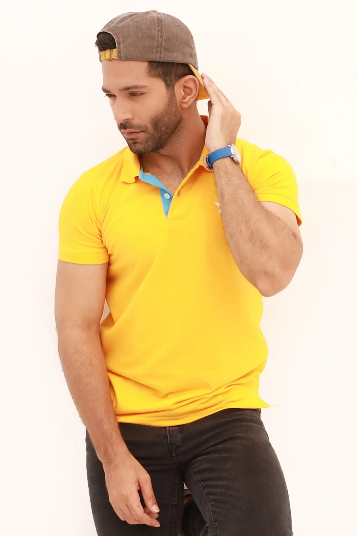 Radiant Yellow Embroidered Polo Shirt - S22 - MP0098R