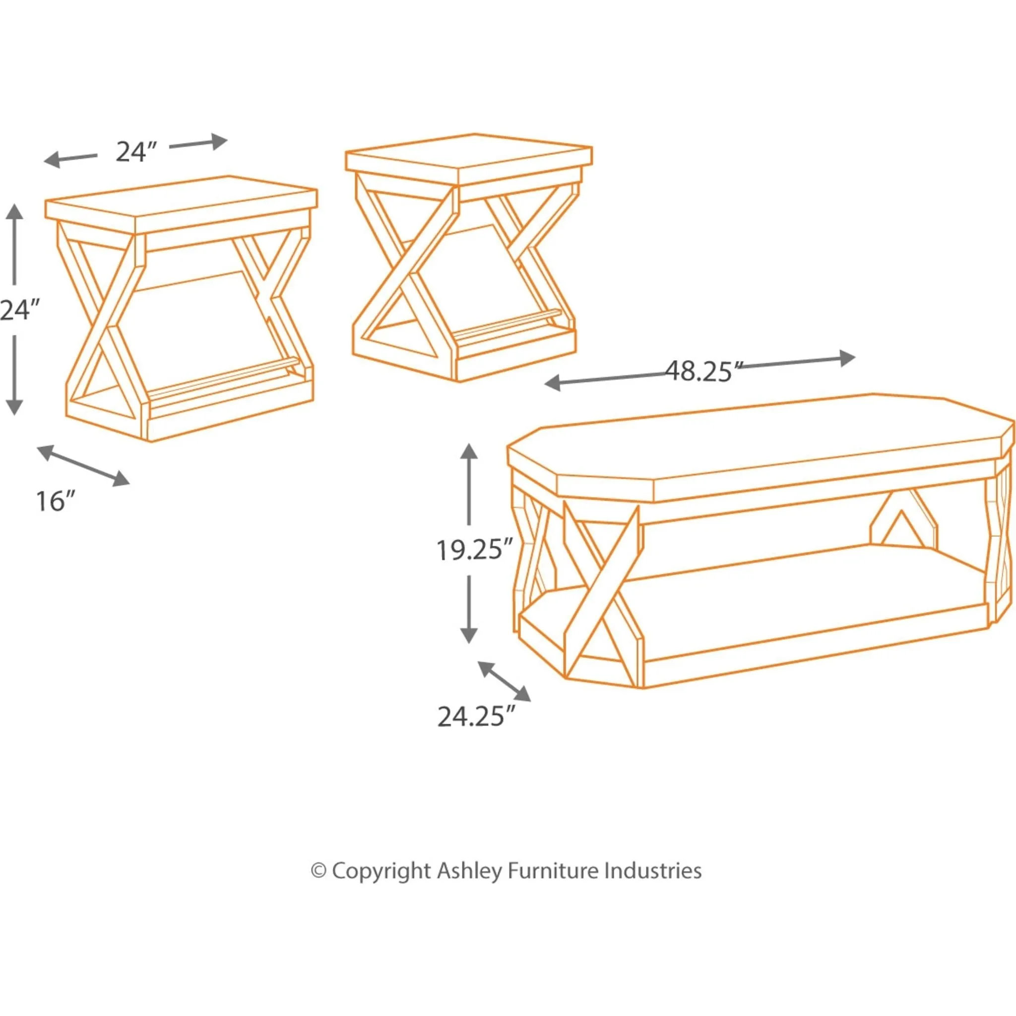 Radilyn Occasional Table Set (set of 3)