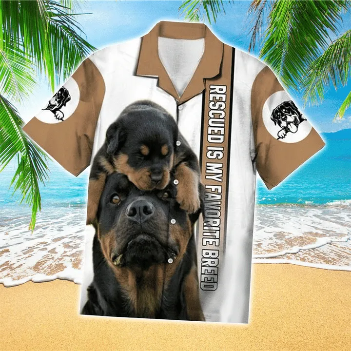Rottweiler Colorful Tropical Hawaiian Shirt For men women, Dog Short Sleeve Hawaiian Aloha Shirt