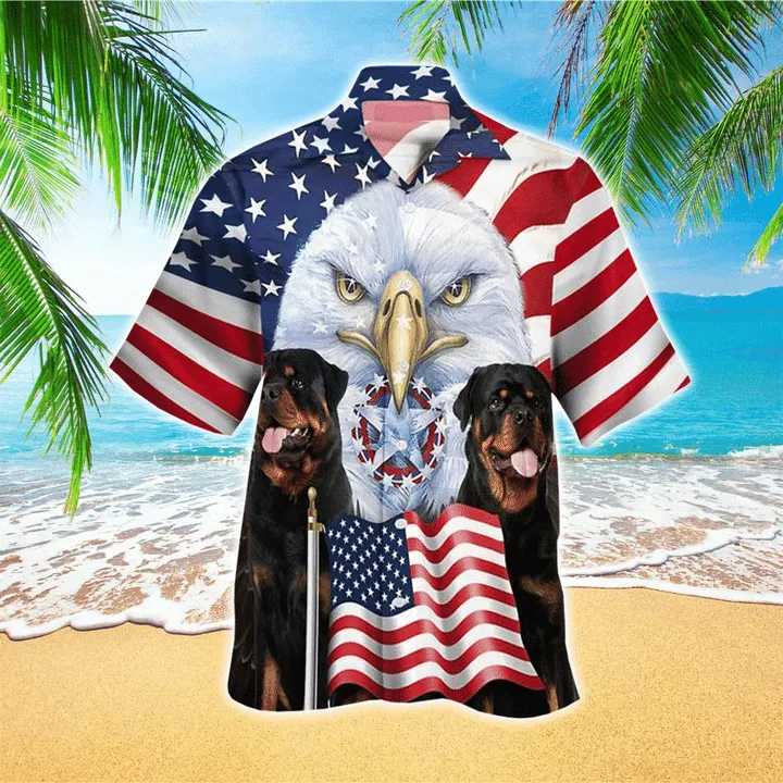 Rottweiler Colorful Tropical Hawaiian Shirt For men women, Dog Short Sleeve Hawaiian Aloha Shirt