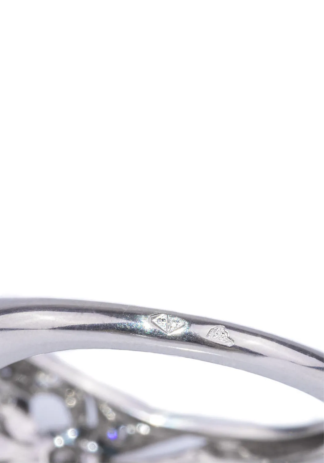 Sébastien Barier Platinum Cushion Cut Diamond Ring