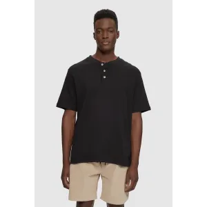 Short Sleeve Slub Henley