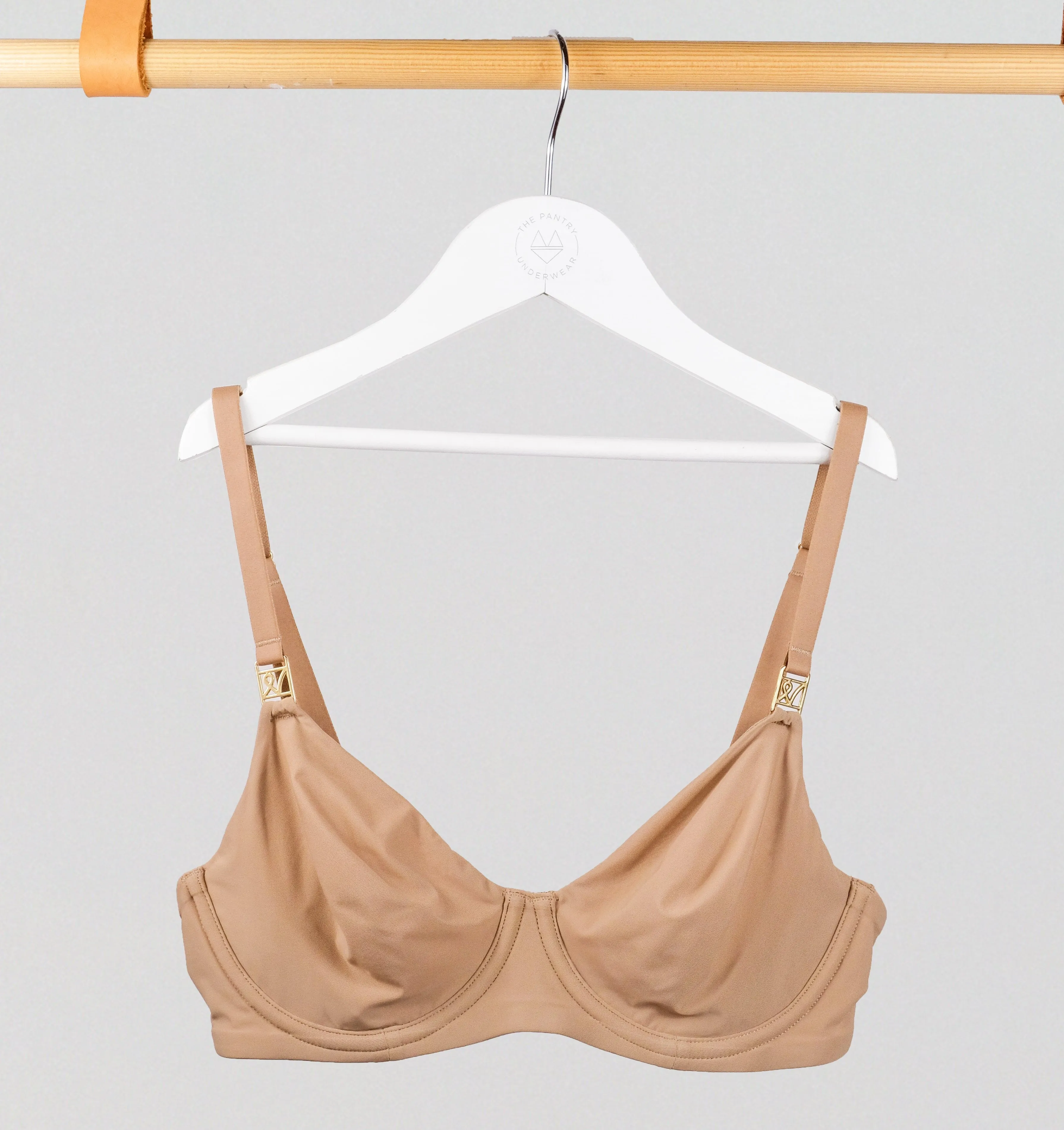 Smooth full cup t-shirt bra [Mocha]