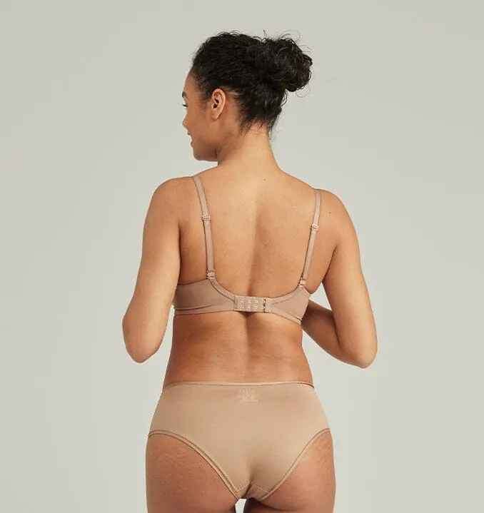 Smooth full cup t-shirt bra [Mocha]