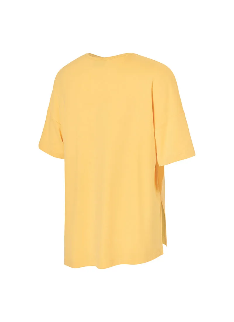 Smooth Unbalance Slit Short Sleeve