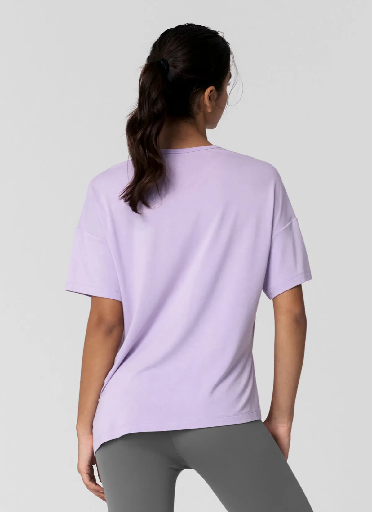 Smooth Unbalance Slit Short Sleeve