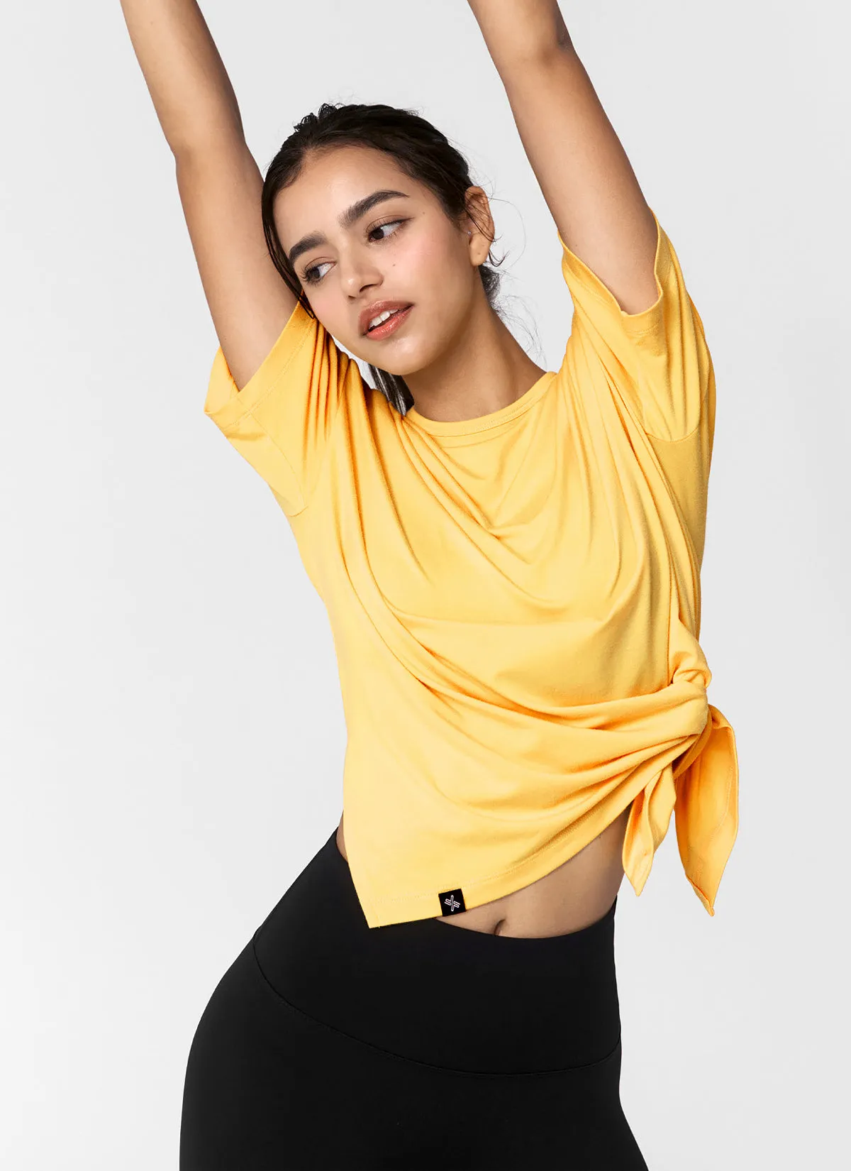Smooth Unbalance Slit Short Sleeve