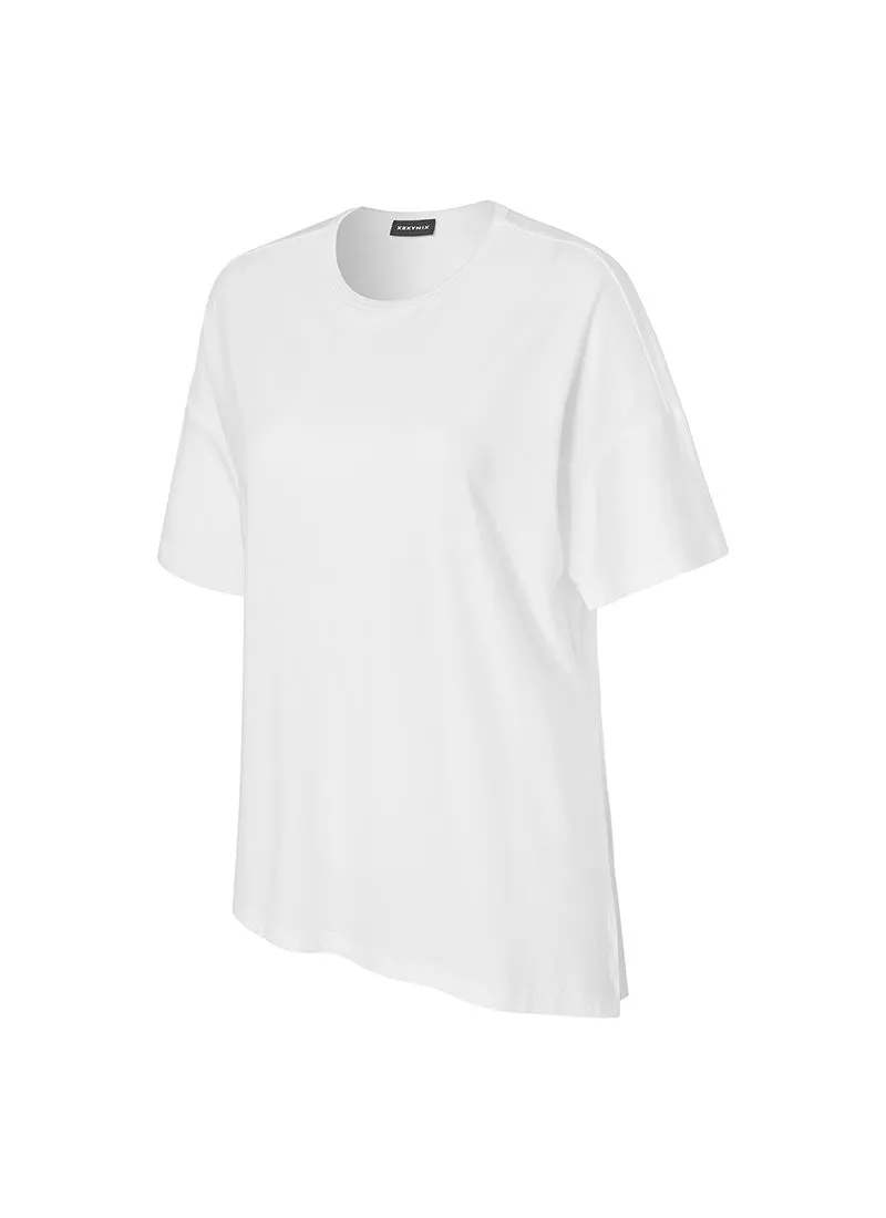 Smooth Unbalance Slit Short Sleeve