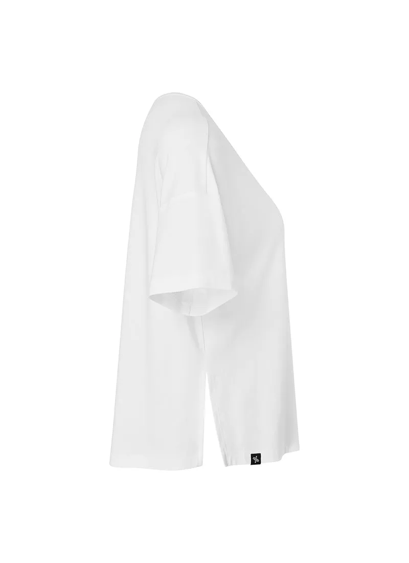 Smooth Unbalance Slit Short Sleeve