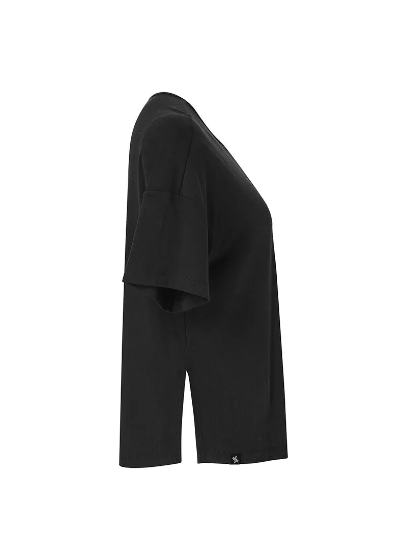 Smooth Unbalance Slit Short Sleeve
