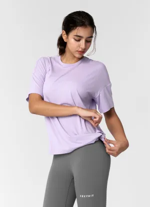 Smooth Unbalance Slit Short Sleeve
