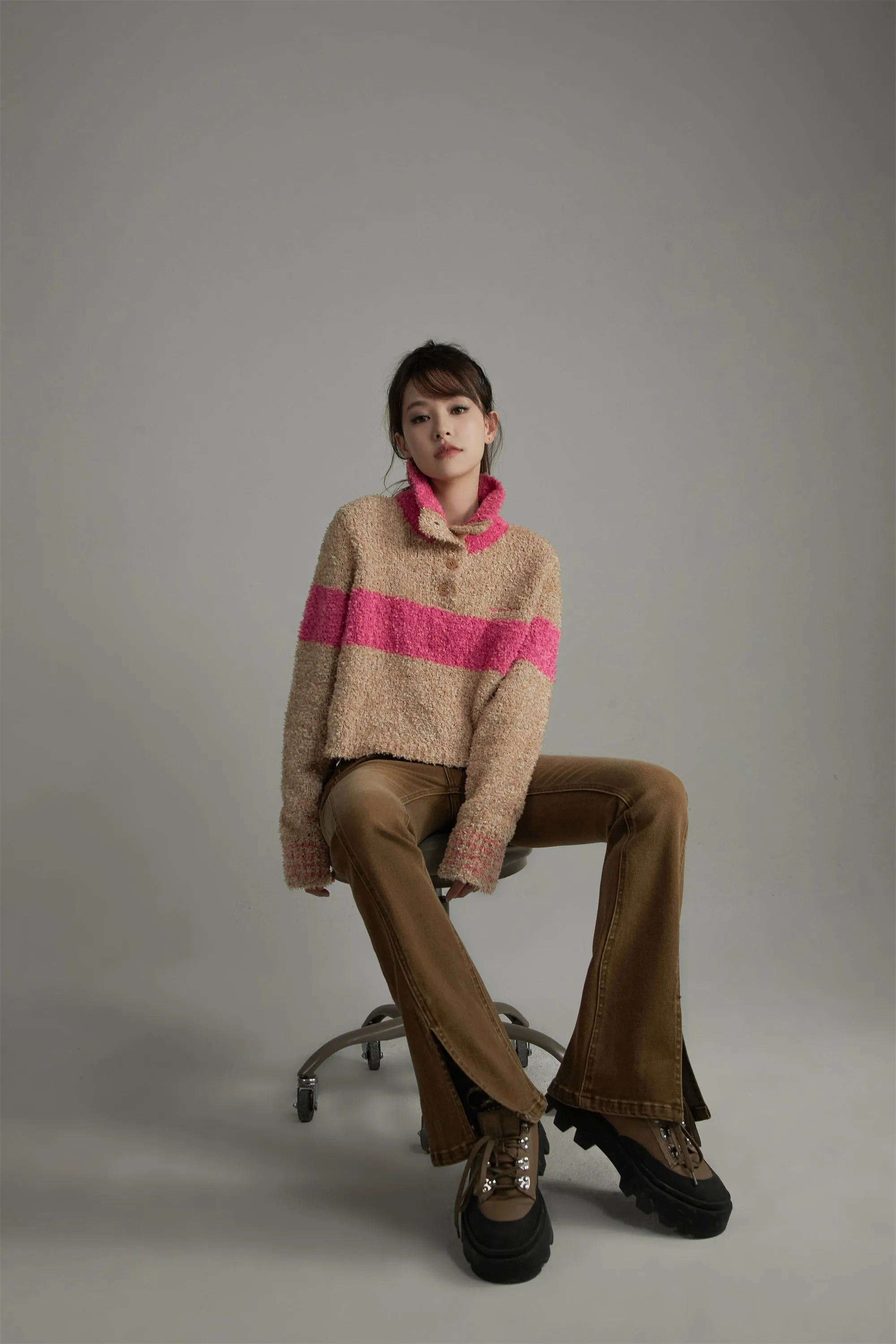 Striped Color Knit Sweater