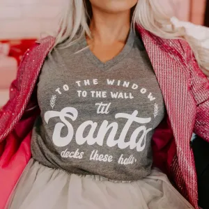To The Window Santa Vneck Tee