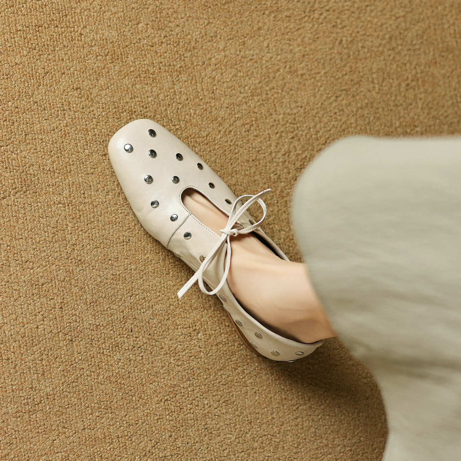 USS Shoes Olga Women's Casual Rivets Heels Flats