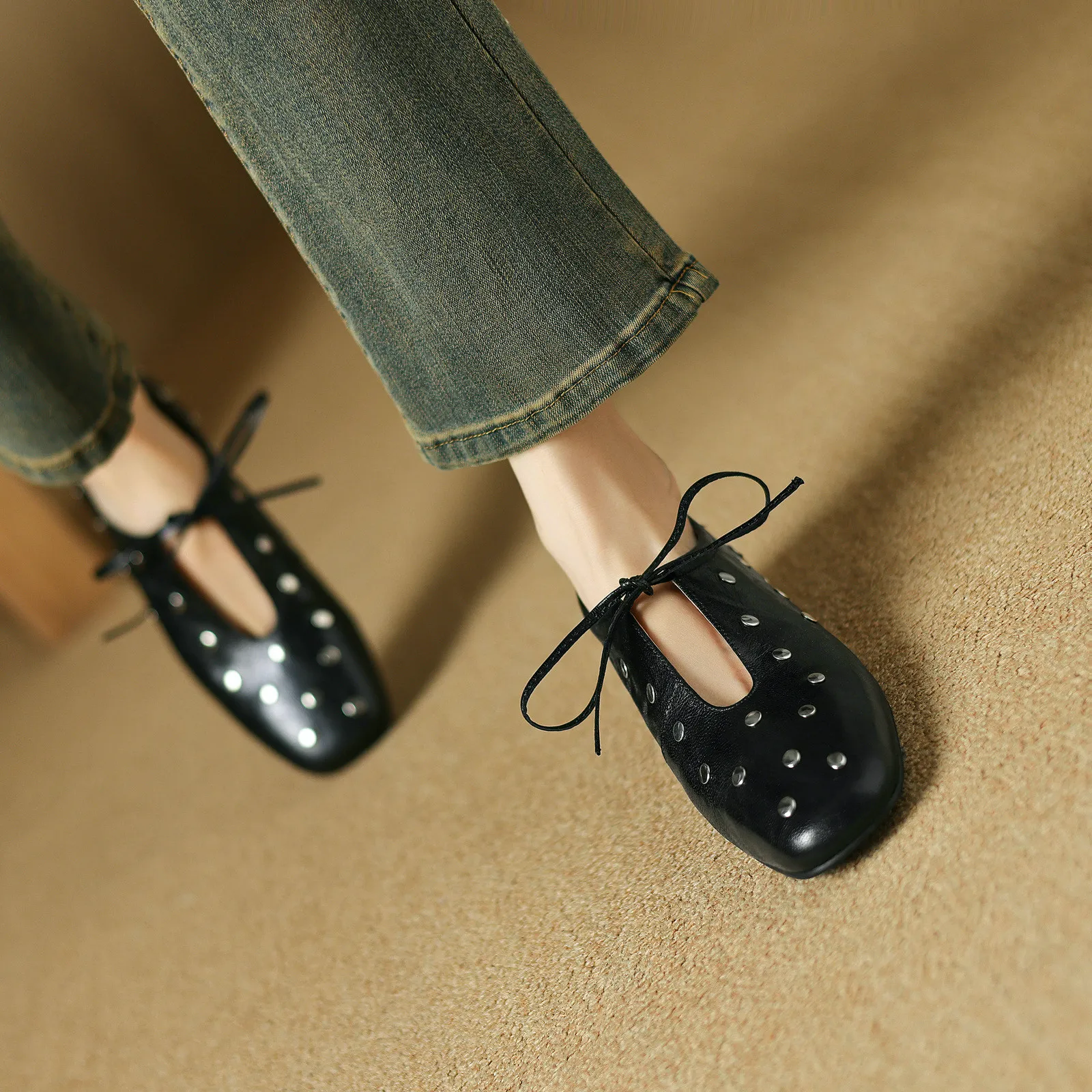 USS Shoes Olga Women's Casual Rivets Heels Flats