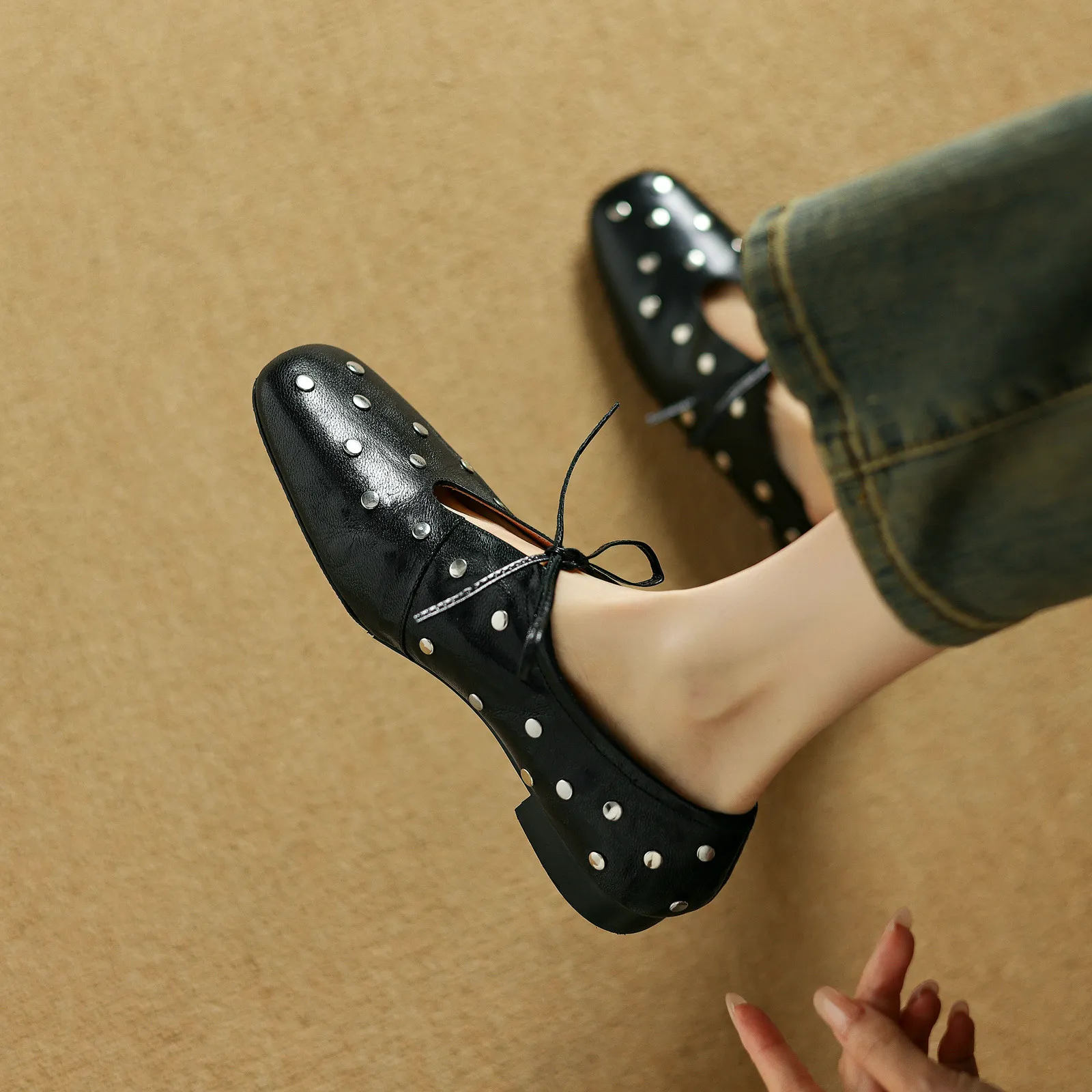 USS Shoes Olga Women's Casual Rivets Heels Flats
