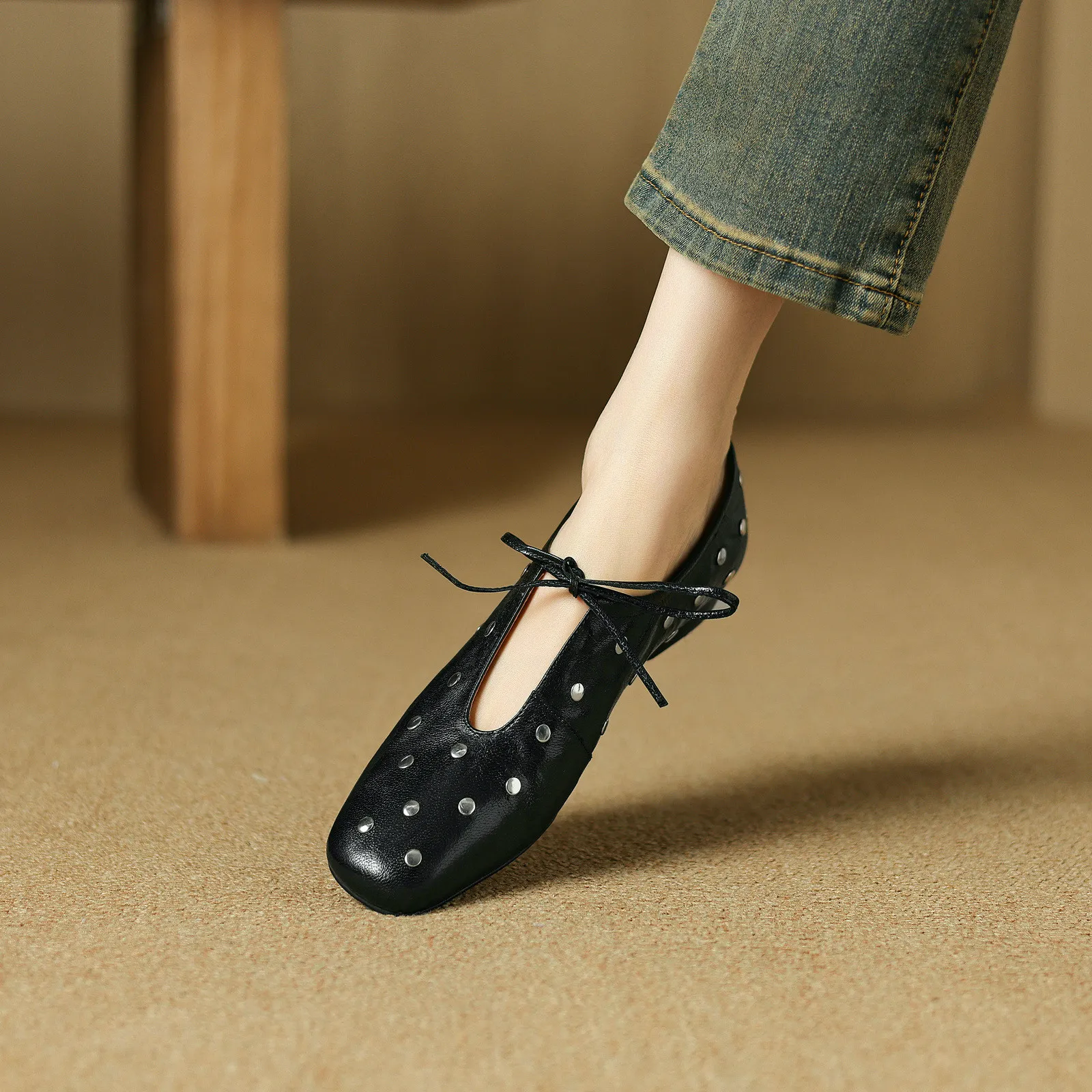 USS Shoes Olga Women's Casual Rivets Heels Flats